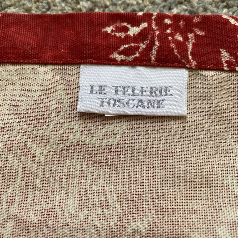 La Tolerie Toscane Tablecloth Red Cotton Rectangle 86x64
